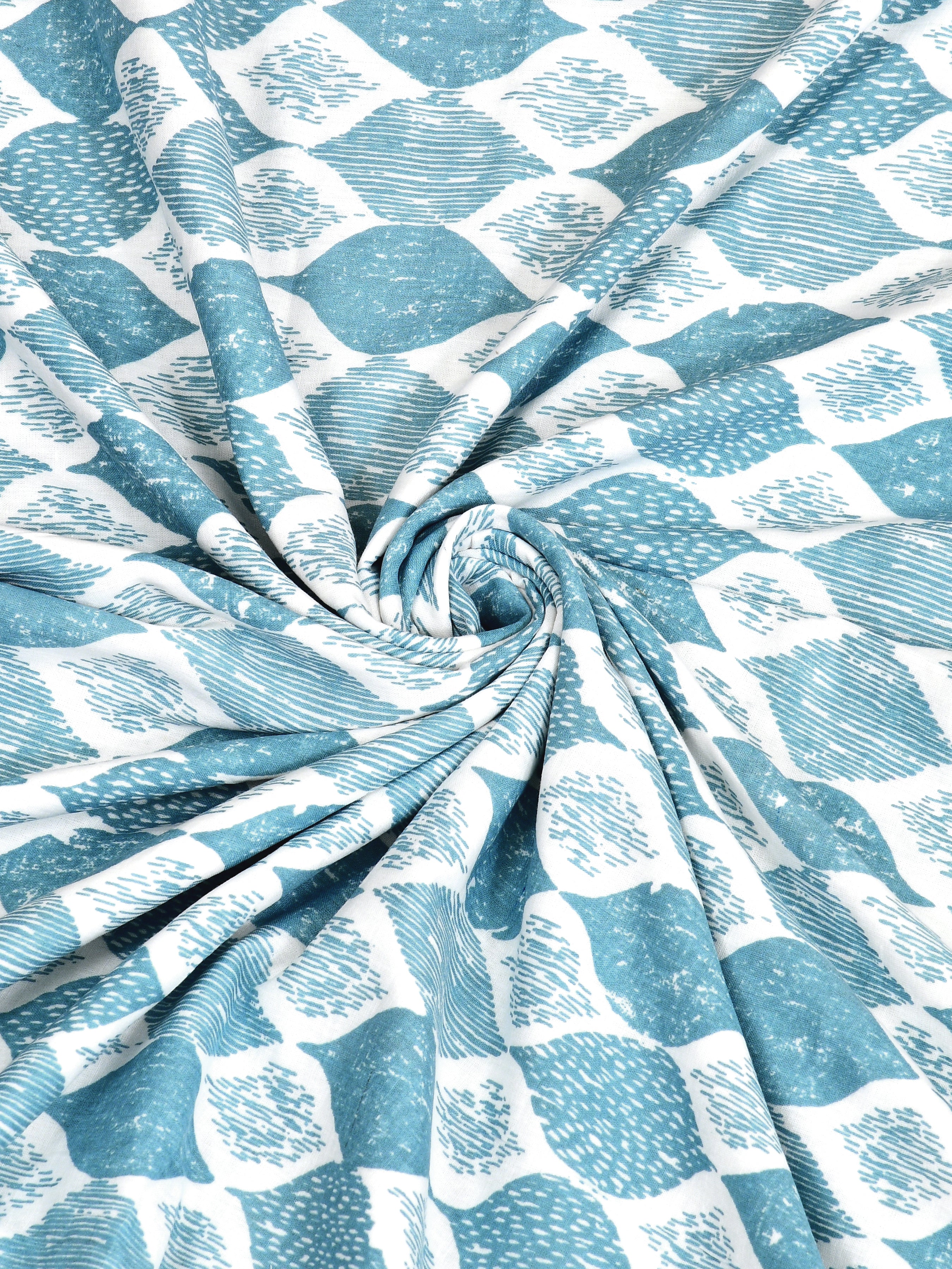 Ethnic Printed Reversible Single Bed Cotton AC Blanket | Lightweight Summer Dohar 60x90 inches