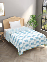Ethnic Printed Reversible Single Bed Cotton AC Blanket | Lightweight Summer Dohar 60x90 inches