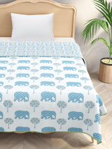 Ethnic Printed Reversible Single Bed Cotton AC Blanket | Lightweight Summer Dohar 60x90 inches