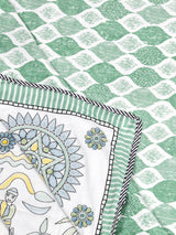 Ethnic Printed Reversible Single Bed Cotton AC Blanket | Lightweight Summer Dohar 60x90 inches