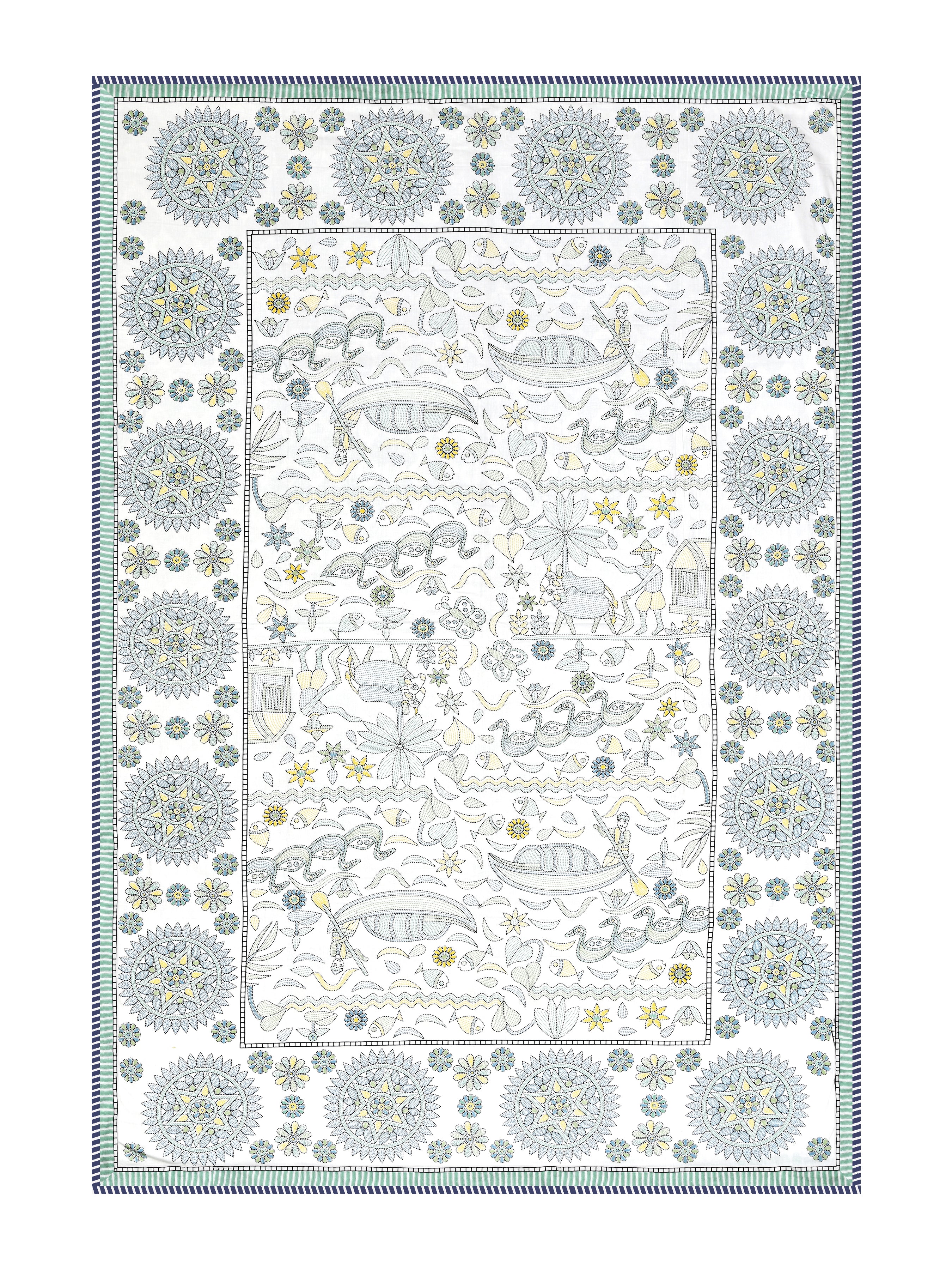 Ethnic Printed Reversible Single Bed Cotton AC Blanket | Lightweight Summer Dohar 60x90 inches