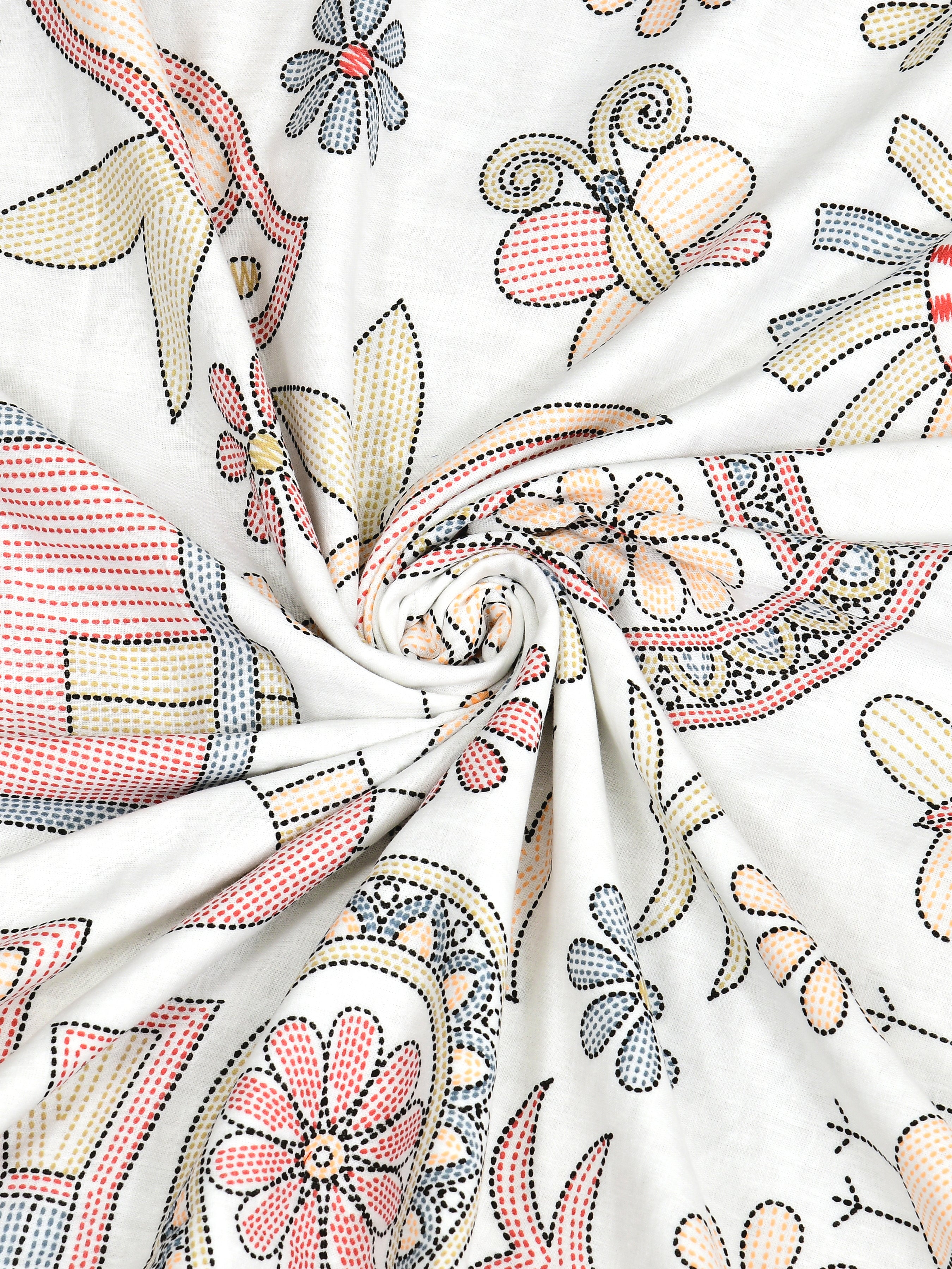 Ethnic Printed Reversible Single Bed Cotton AC Blanket | Lightweight Summer Dohar 60x90 inches