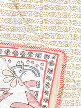 Ethnic Printed Reversible Single Bed Cotton AC Blanket | Lightweight Summer Dohar 60x90 inches