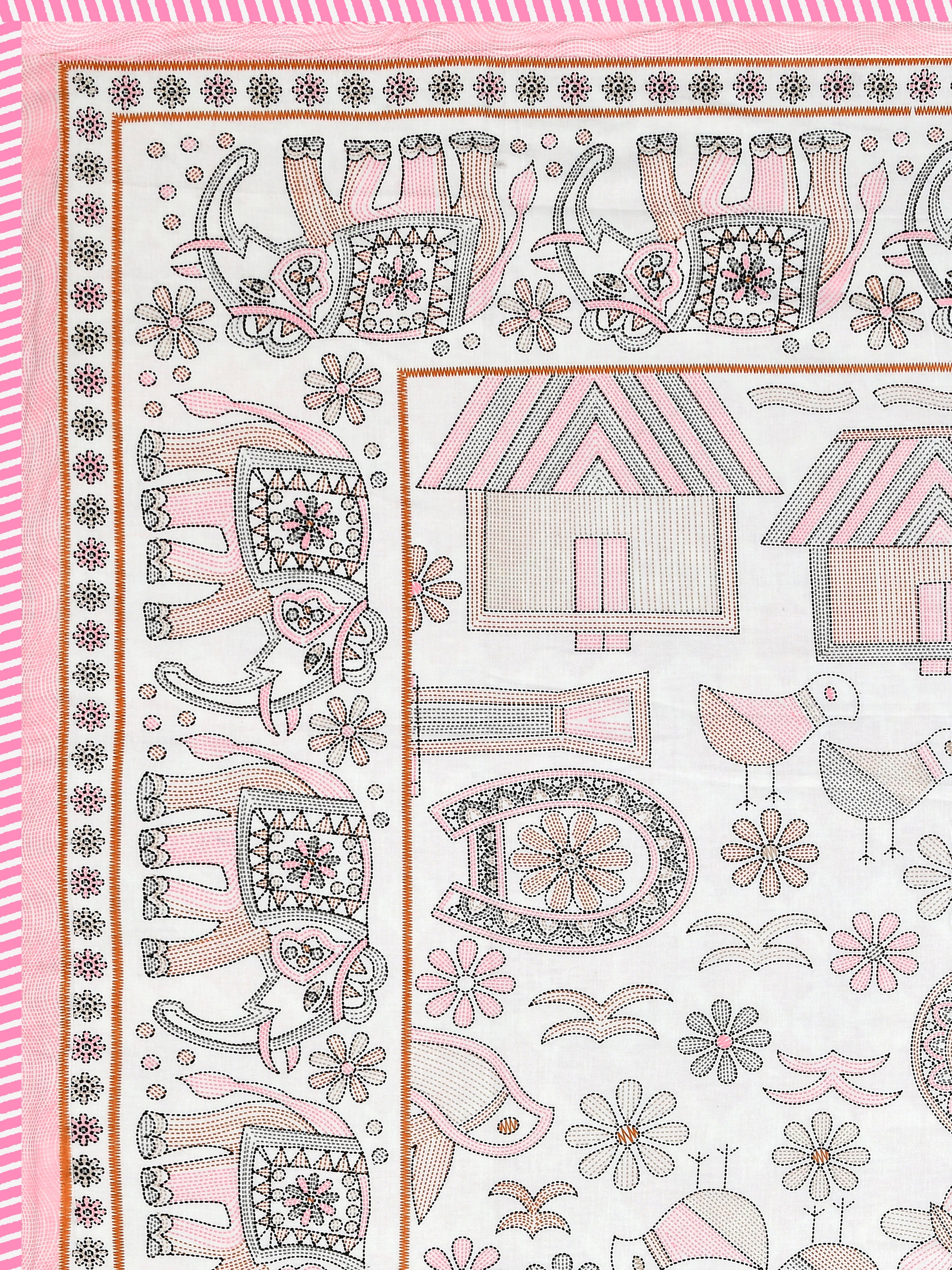 Ethnic Printed Reversible Single Bed Cotton AC Blanket | Lightweight Summer Dohar 60x90 inches