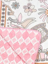 Ethnic Printed Reversible Single Bed Cotton AC Blanket | Lightweight Summer Dohar 60x90 inches