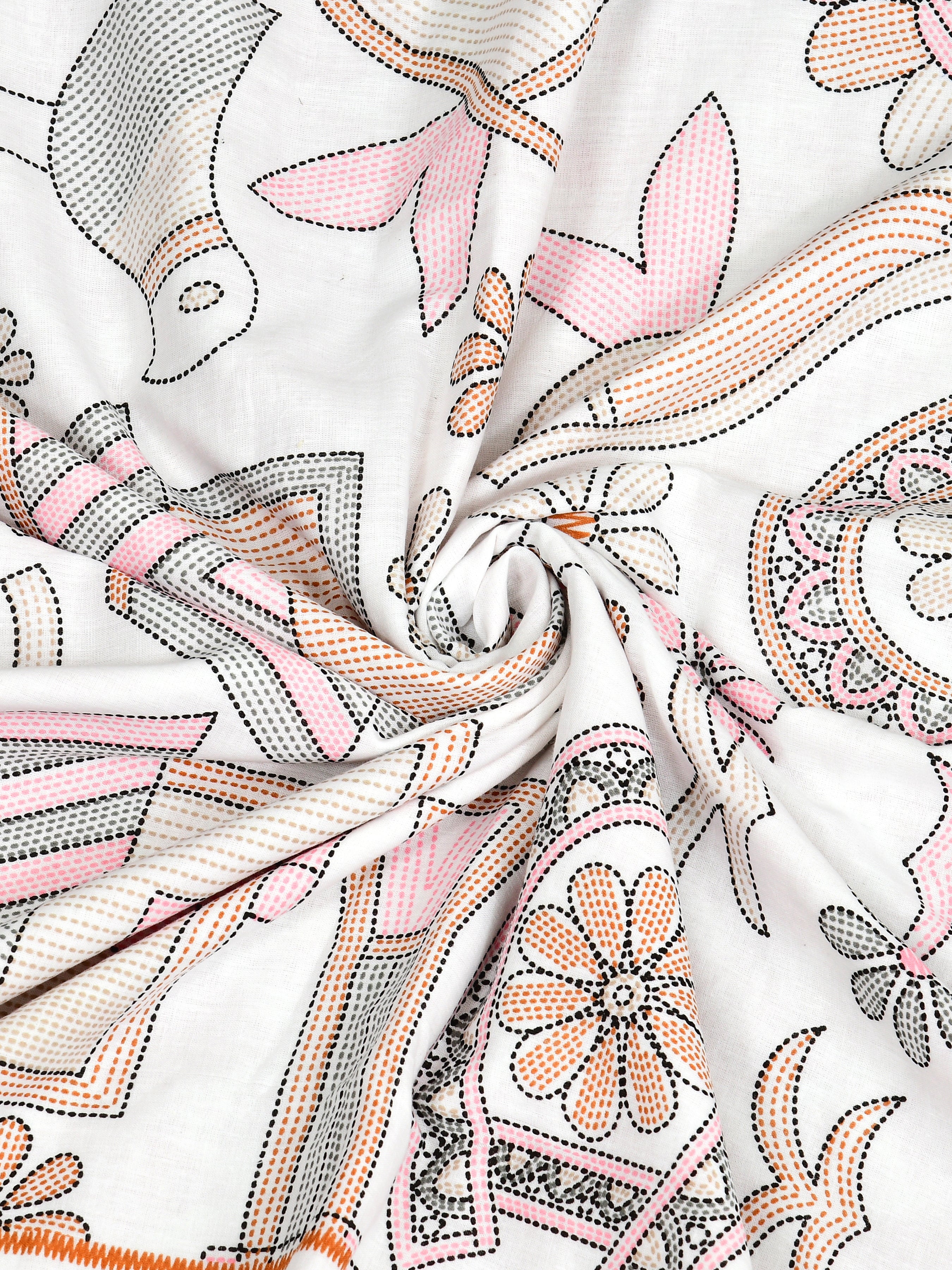 Ethnic Printed Reversible Single Bed Cotton AC Blanket | Lightweight Summer Dohar 60x90 inches