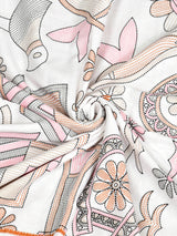 Ethnic Printed Reversible Single Bed Cotton AC Blanket | Lightweight Summer Dohar 60x90 inches