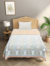 Ethnic Printed Reversible Single Bed Cotton AC Blanket | Lightweight Summer Dohar 60x90 inches