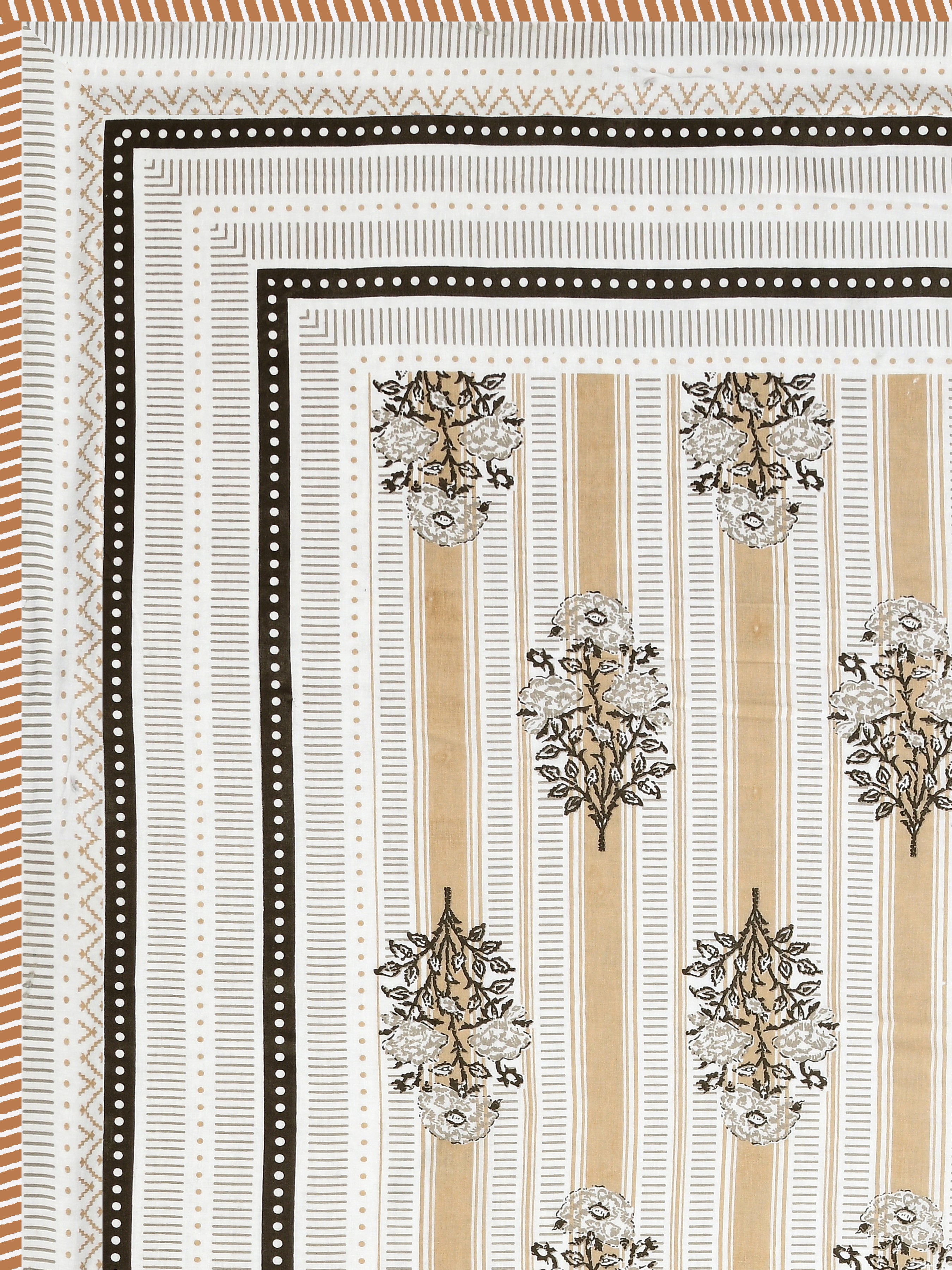 Ethnic Printed Reversible Single Bed Cotton AC Blanket | Lightweight Summer Dohar 60x90 inches