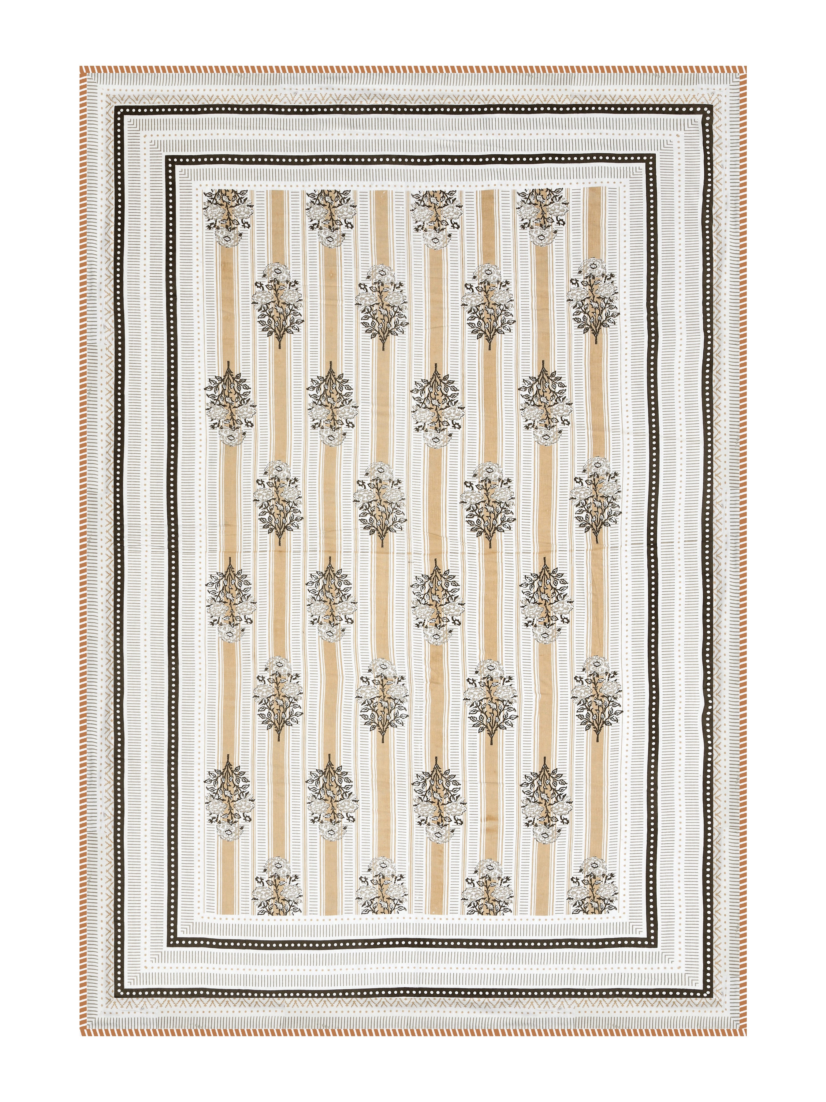 Ethnic Printed Reversible Single Bed Cotton AC Blanket | Lightweight Summer Dohar 60x90 inches