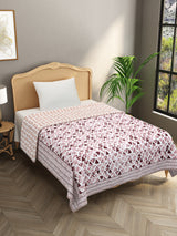 Ethnic Printed Reversible Single Bed Cotton AC Blanket | Lightweight Summer Dohar 60x90 inches