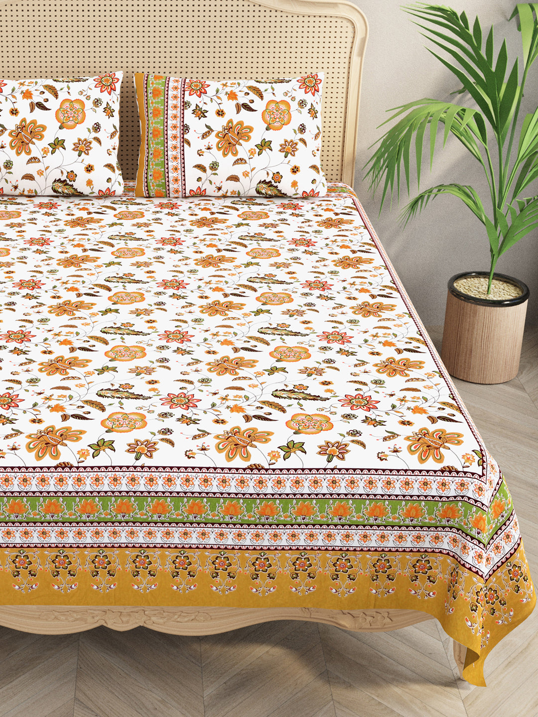 Double King Bedsheet with 2 Pillow Covers