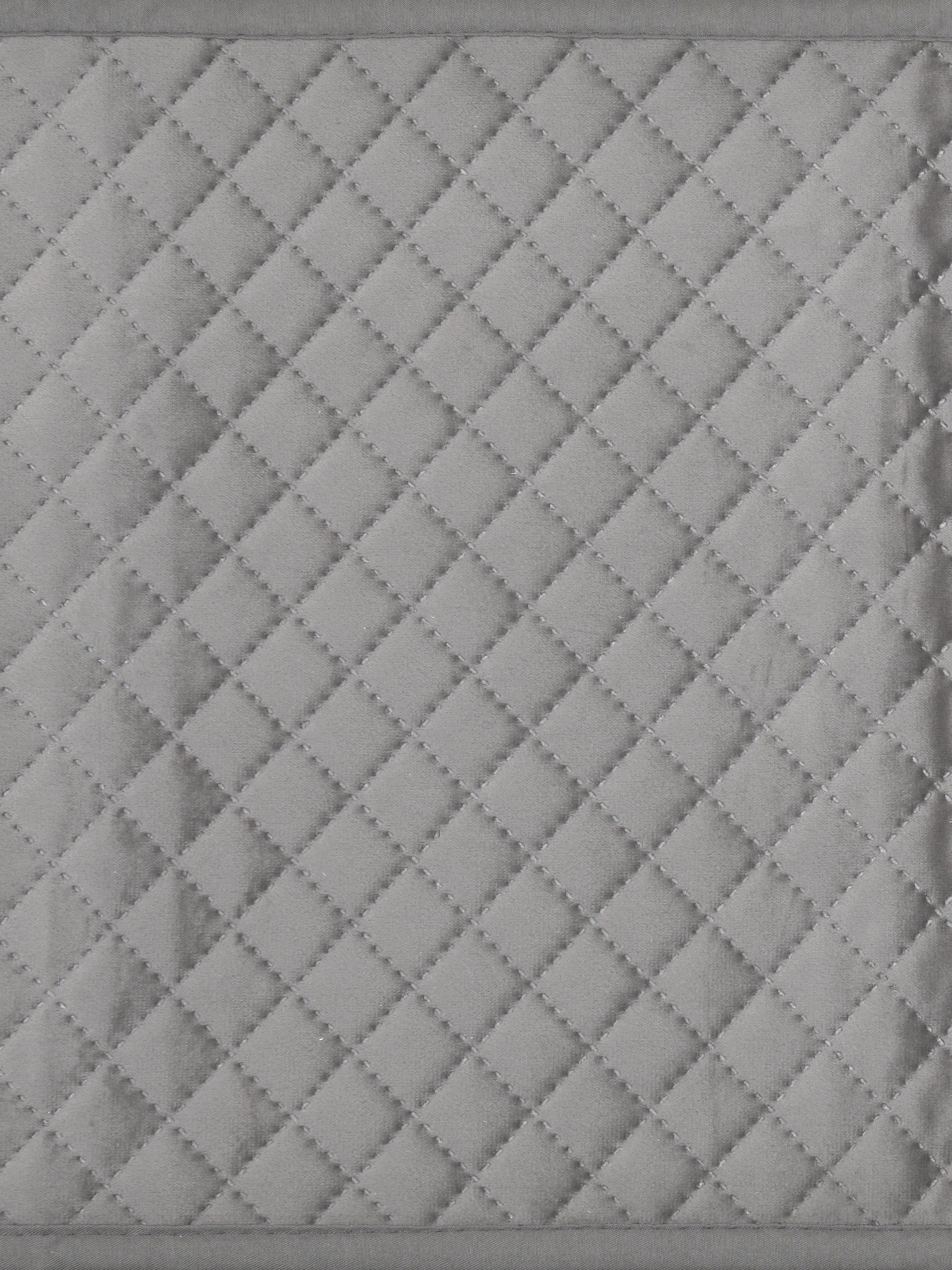 Suede quilted table runner with scallop detail - 12X70 inches