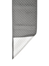 Suede quilted table runner with scallop detail - 12X70 inches