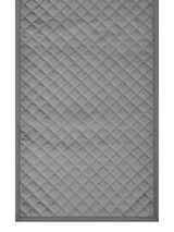 Suede quilted table runner with scallop detail - 12X70 inches