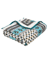 Floral Printed Single Bed Cotton Quilt with cotton filling