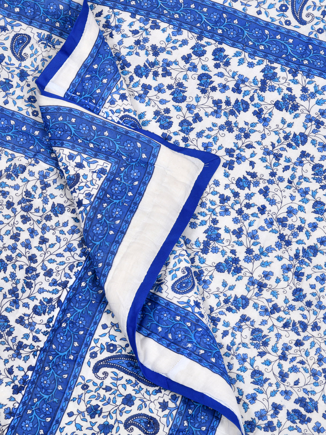Floral Printed Single Bed Cotton Quilt with cotton filling