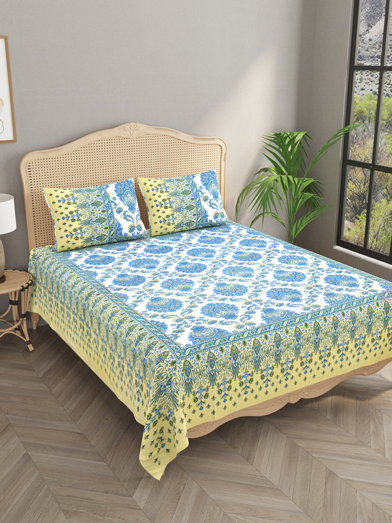 Double King Bedsheet with 2 Pillow Covers