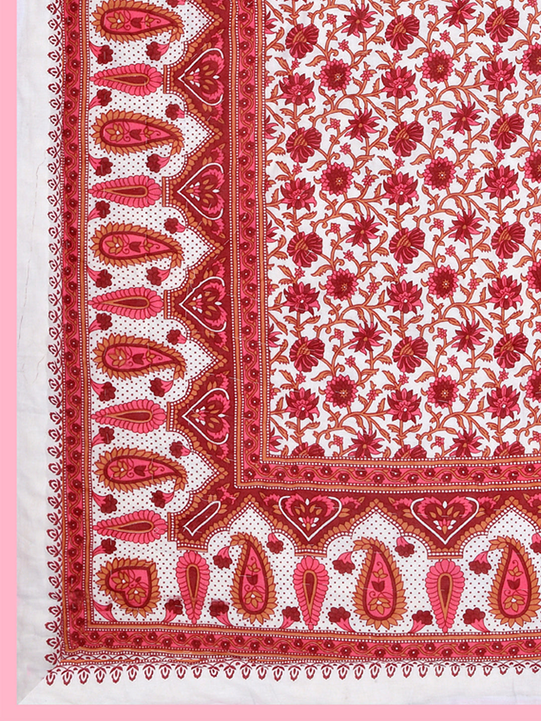 Floral Printed Single Bed Cotton Quilt with cotton filling