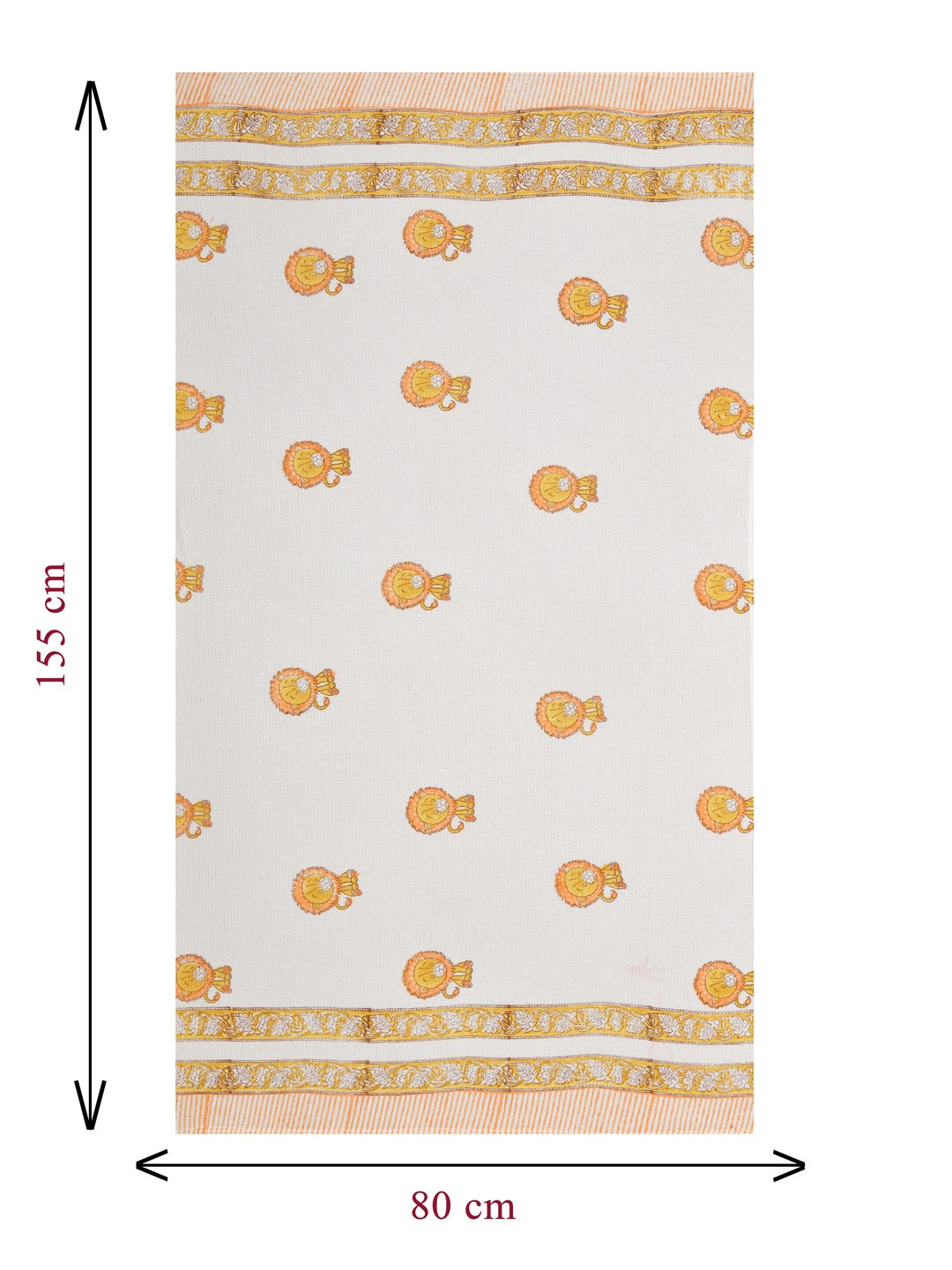 Hand Block Printed Honey Comb Cotton Bath Towel