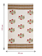 Hand Block Printed Honey Comb Cotton Bath Towel
