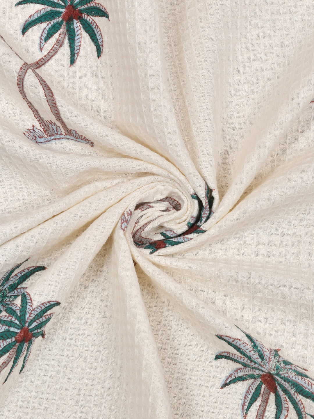 Hand Block Printed Honey Comb Cotton Hand Towel- Set of 2