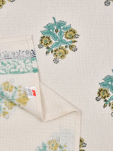 Hand Block Printed Honey Comb Cotton Bath Towel