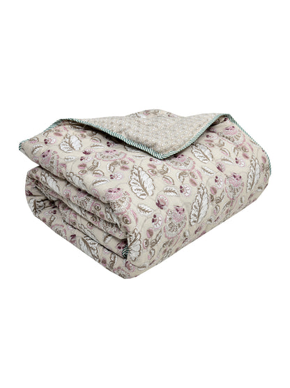 Ethnic Motifs Printed Single Bed Cotton Quilt with Cotton filling 60*90 Inches