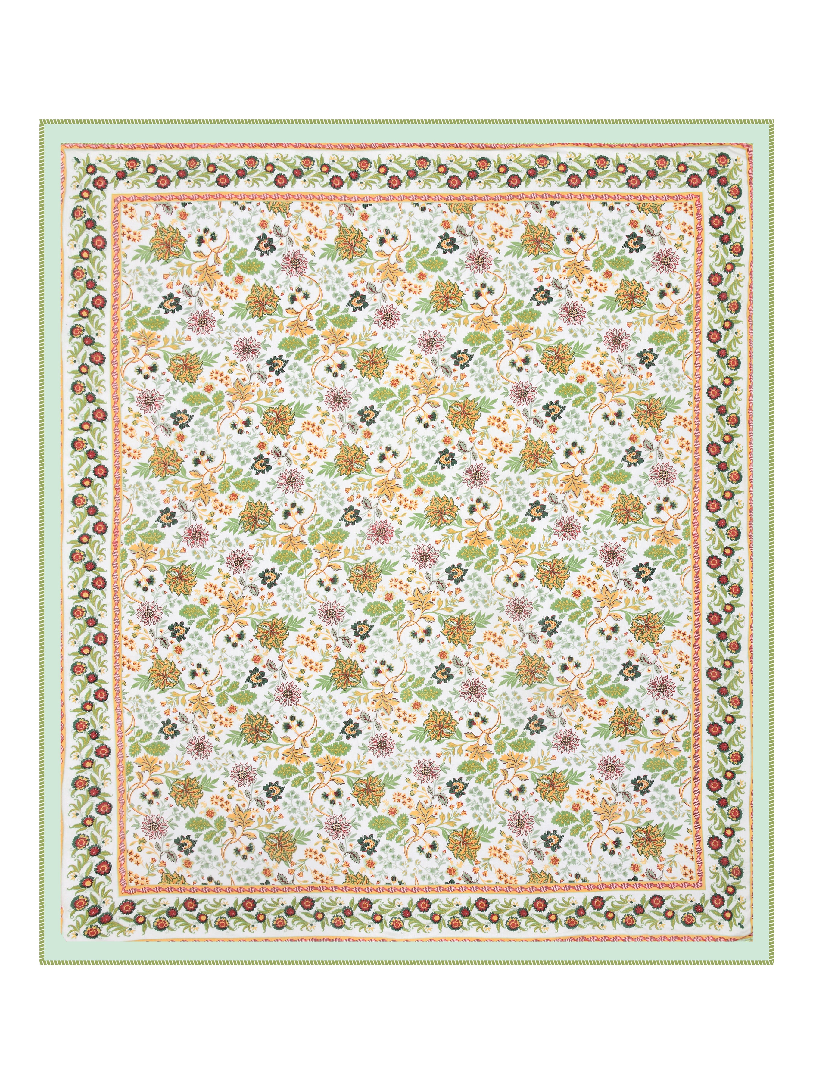 Ethnic Printed Reversible Double Bed Cotton AC Blanket | Lightweight Summer Dohar 90x108 inches