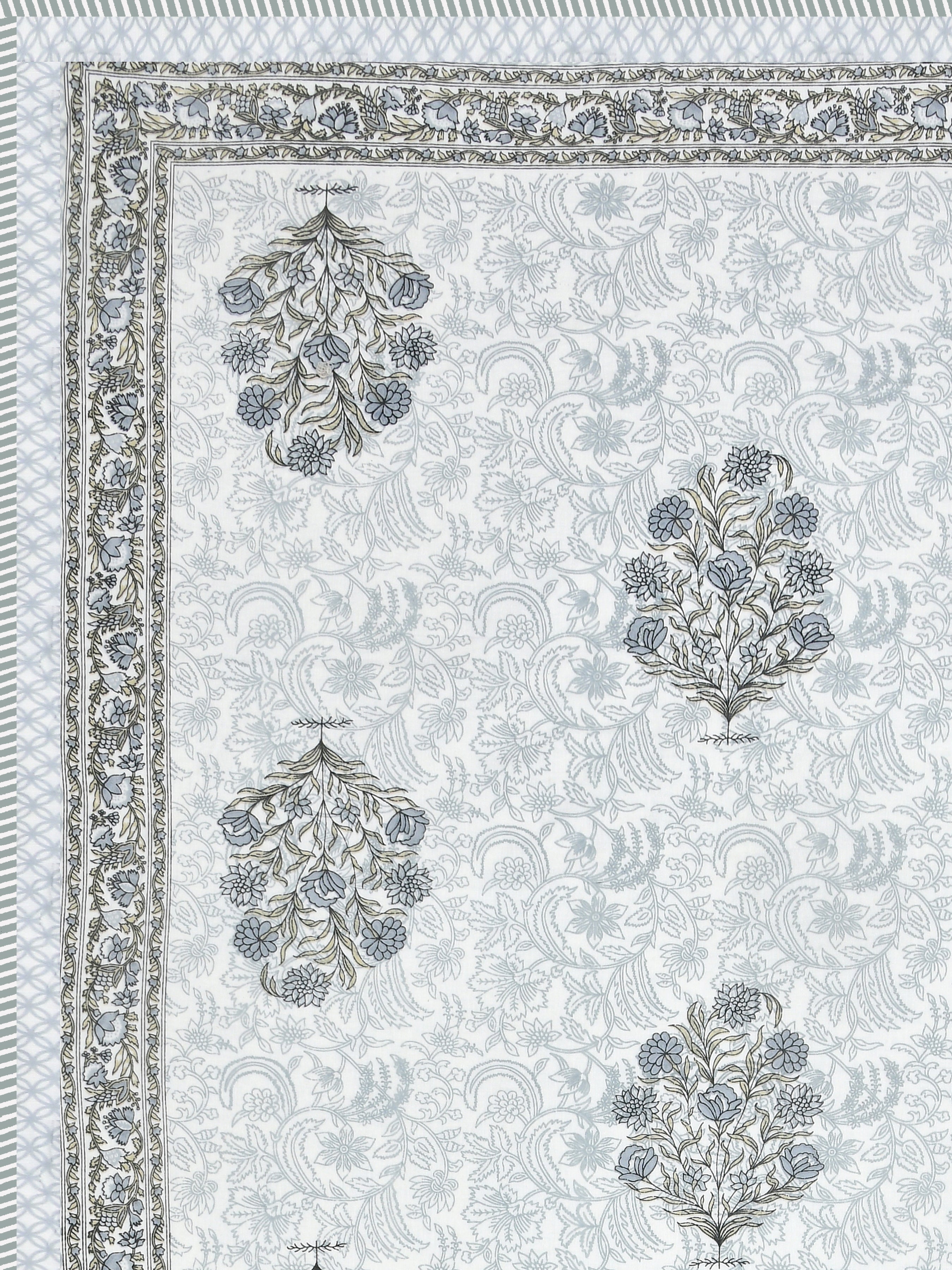 Ethnic Printed Reversible Double Bed Cotton AC Blanket | Lightweight Summer Dohar 90x108 inches