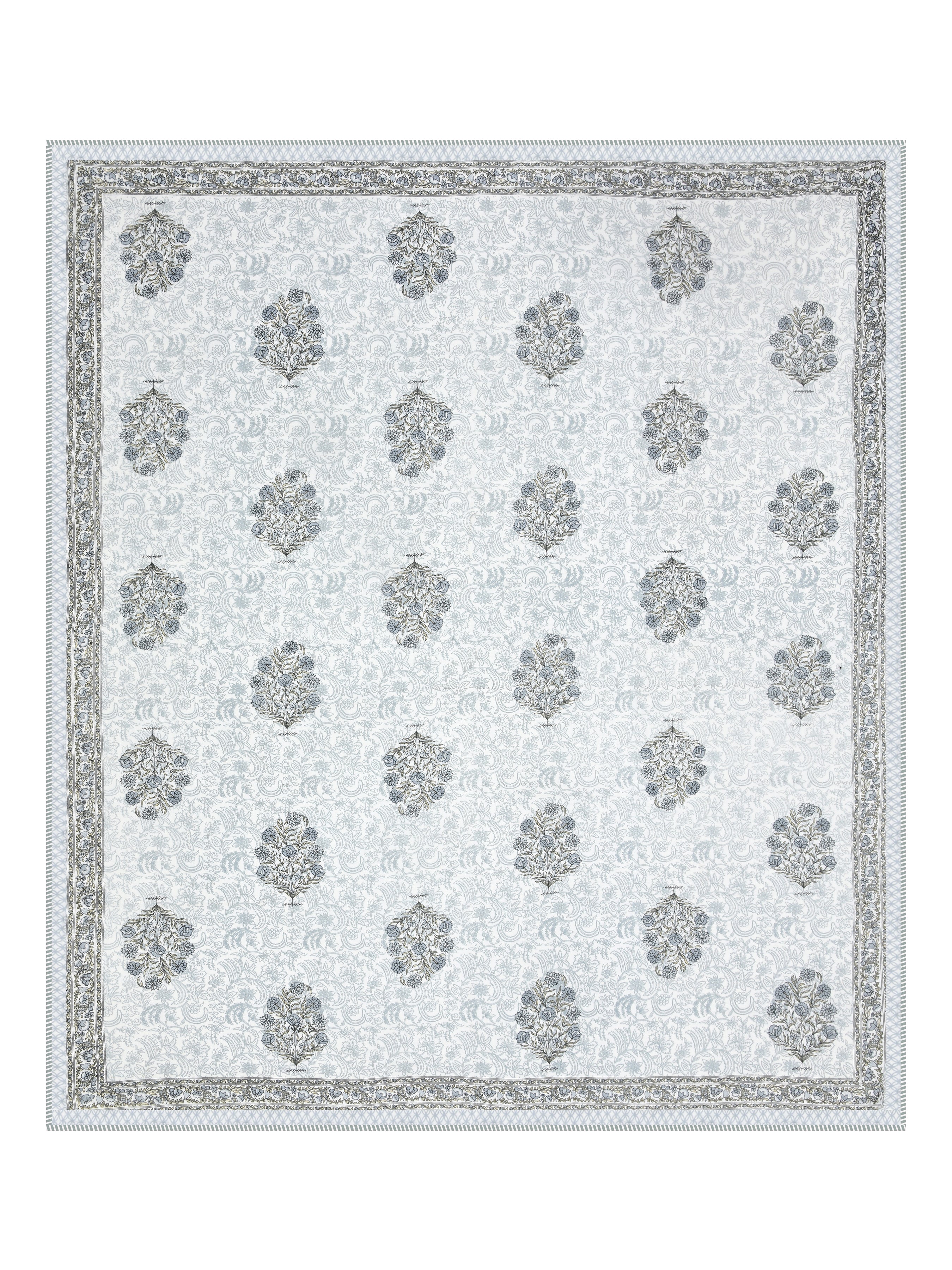Ethnic Printed Reversible Double Bed Cotton AC Blanket | Lightweight Summer Dohar 90x108 inches