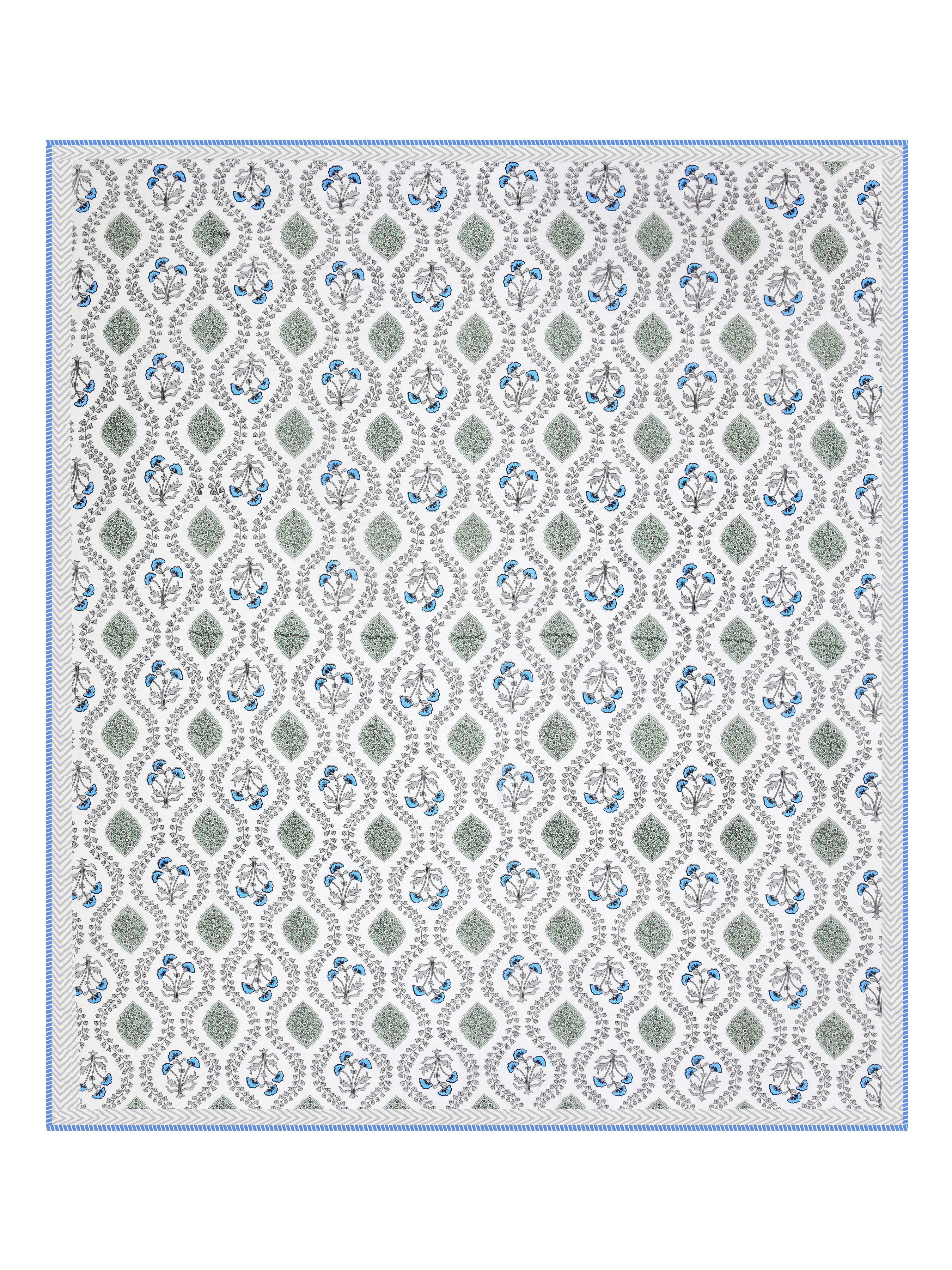 Ethnic Printed Reversible Double Bed Cotton AC Blanket | Lightweight Summer Dohar 90x108 inches
