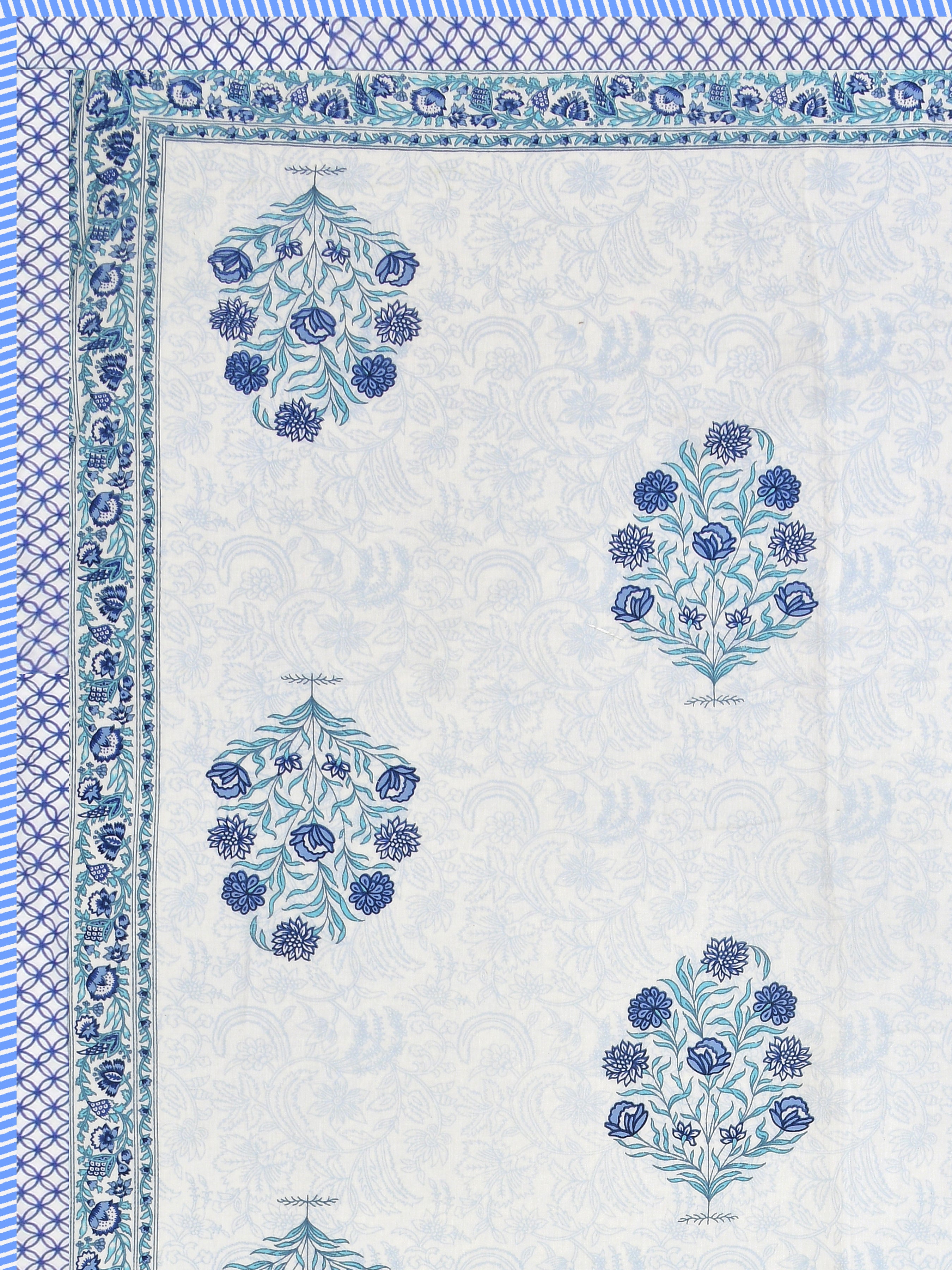 Ethnic Printed Reversible Double Bed Cotton AC Blanket | Lightweight Summer Dohar 90x108 inches