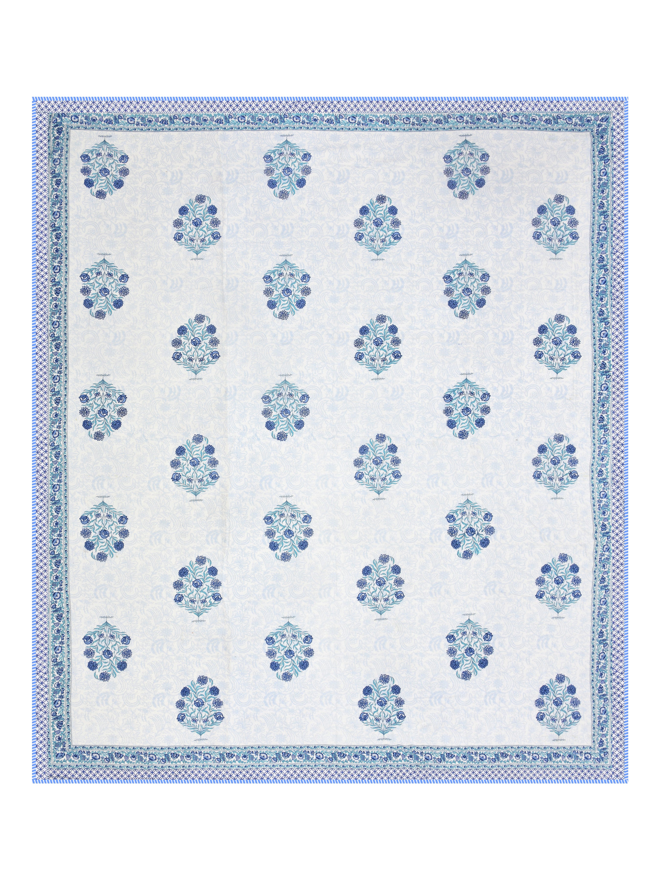 Ethnic Printed Reversible Double Bed Cotton AC Blanket | Lightweight Summer Dohar 90x108 inches