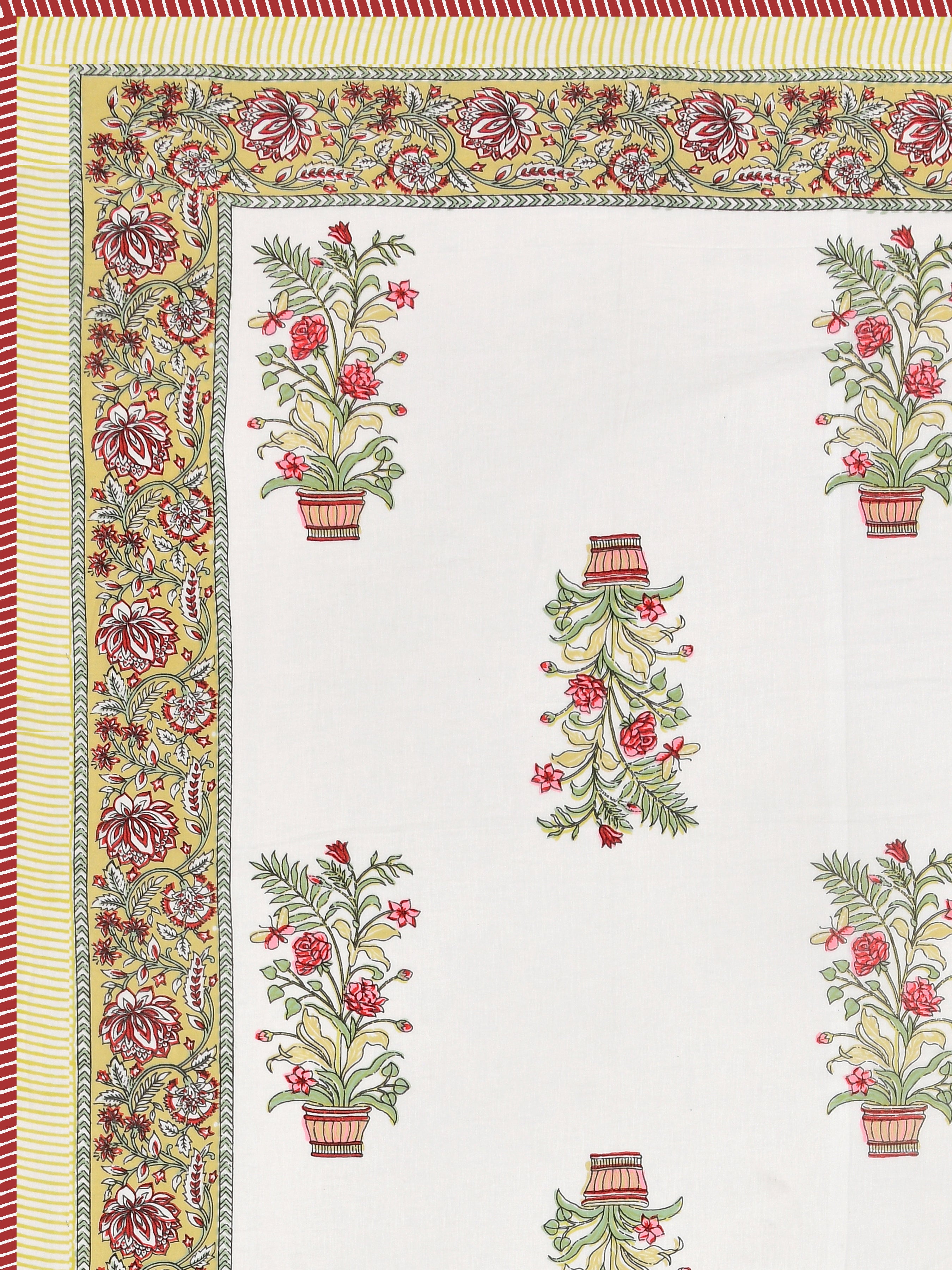 Ethnic Printed Reversible Double Bed Cotton AC Blanket | Lightweight Summer Dohar 90x108 inches