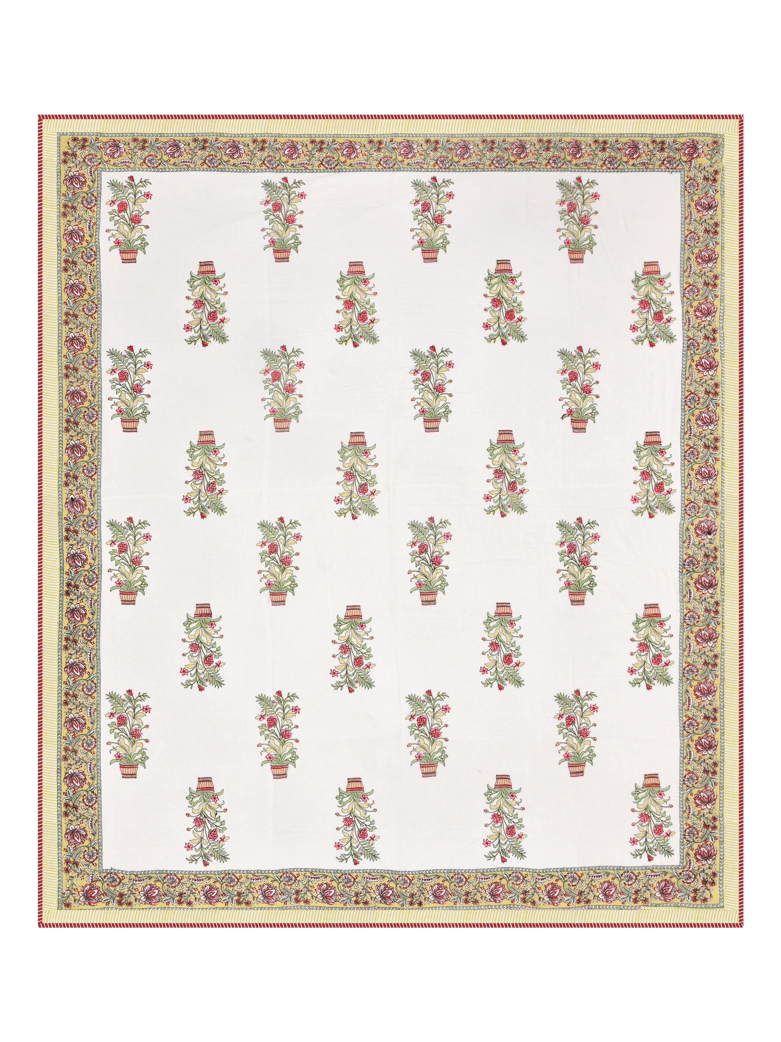 Ethnic Printed Reversible Double Bed Cotton AC Blanket | Lightweight Summer Dohar 90x108 inches