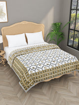 Double King Handblock printed Cotton Jaipuri Razai/Quilt