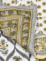 Double King Handblock printed Cotton Jaipuri Razai/Quilt