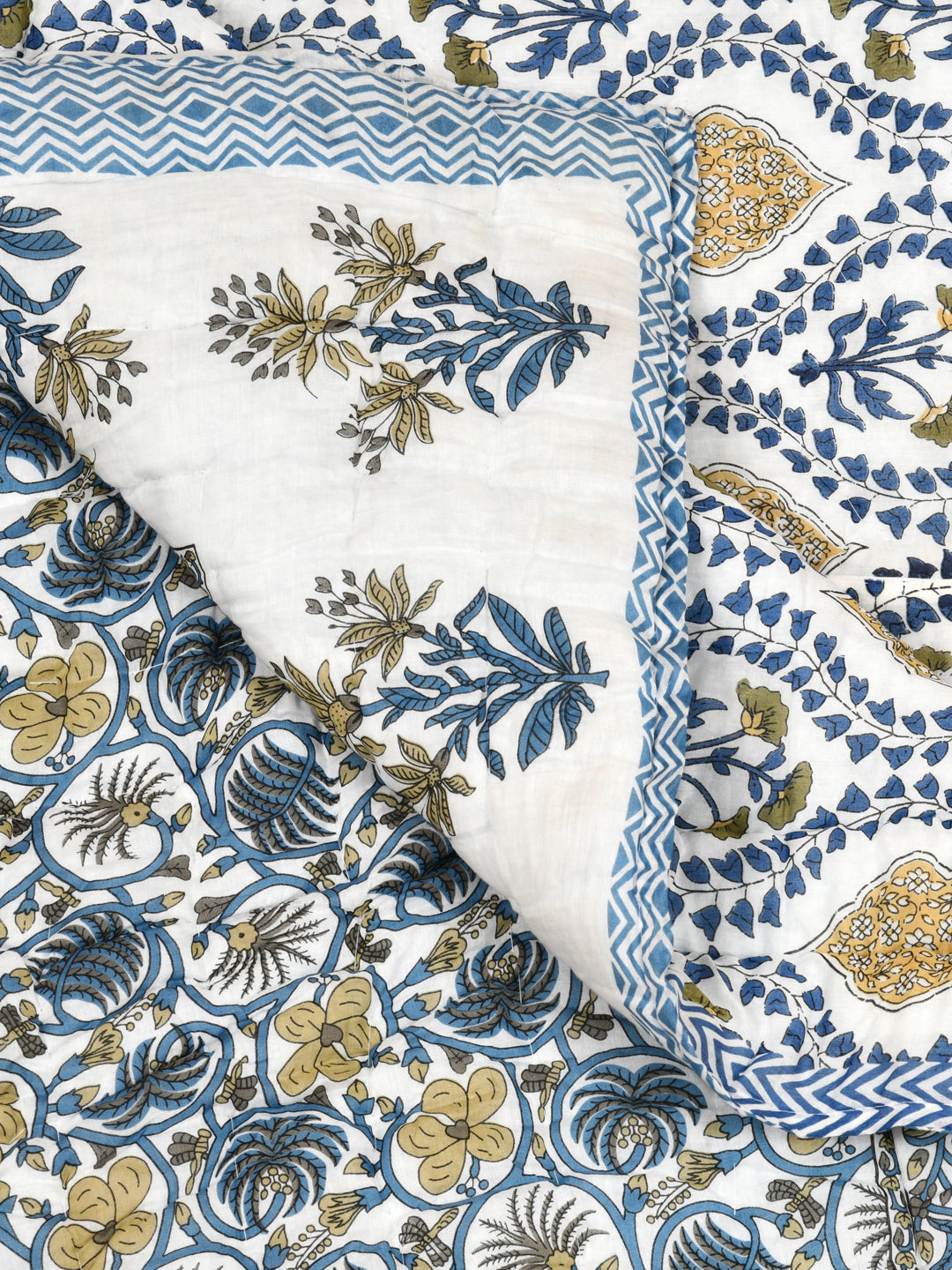 Double King Handblock printed Cotton Jaipuri Razai/Quilt