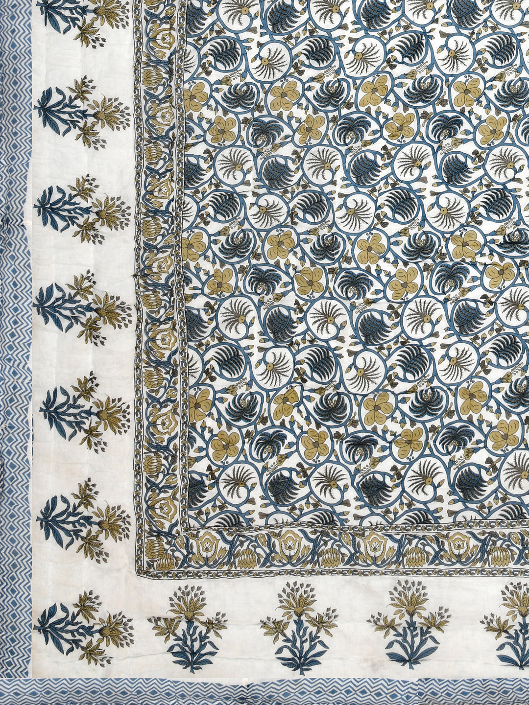 Double King Handblock printed Cotton Jaipuri Razai/Quilt