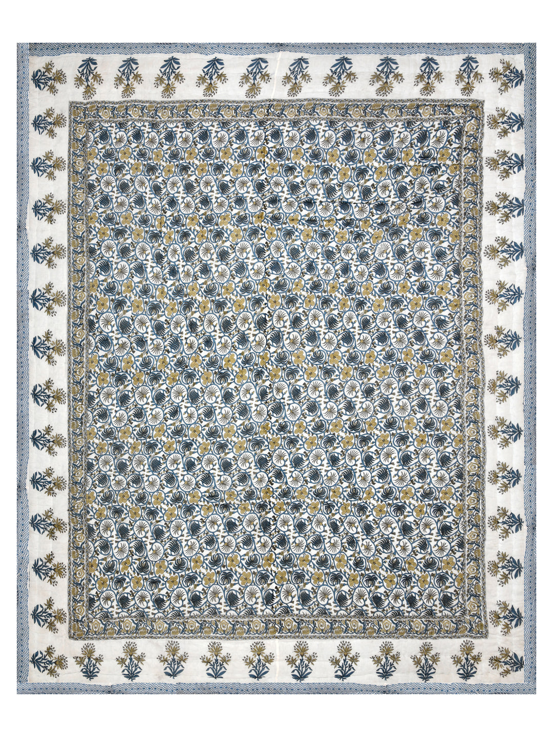 Double King Handblock printed Cotton Jaipuri Razai/Quilt