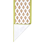 Diwali Gift Box with Handblock Printed Canvas Cotton Table Runner & Set Of 6 Mats, 2 laddoo candles