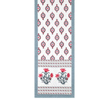 Diwali Gift Box with Handblock Printed Canvas Cotton Table Runner & Set Of 6 Mats, 2 laddoo candles