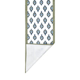 Handblock Printed Canvas Cotton Table Runner With Set Of 6 Mats