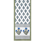 Handblock Printed Canvas Cotton Table Runner With Set Of 6 Mats