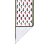 Diwali Gift Box with Handblock Printed Canvas Cotton Table Runner & Set Of 6 Mats, 2 laddoo candles