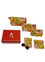 Rakhi Gift Box – Set of 5 Utility Pouches (3 Makeup Pouches, 1 Sunglass Pouch, 1 Sanitary Napkin Pouch)