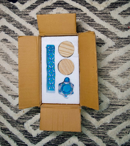 Blue Pottery Bhakti Set of 4 pieces in a gift box