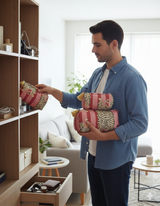 Set of 3 cosmetic bag/pouches with waterproof lining