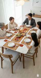 Banarasi Table Set with 1 Runner, 6 mats and 6 coasters